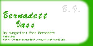 bernadett vass business card